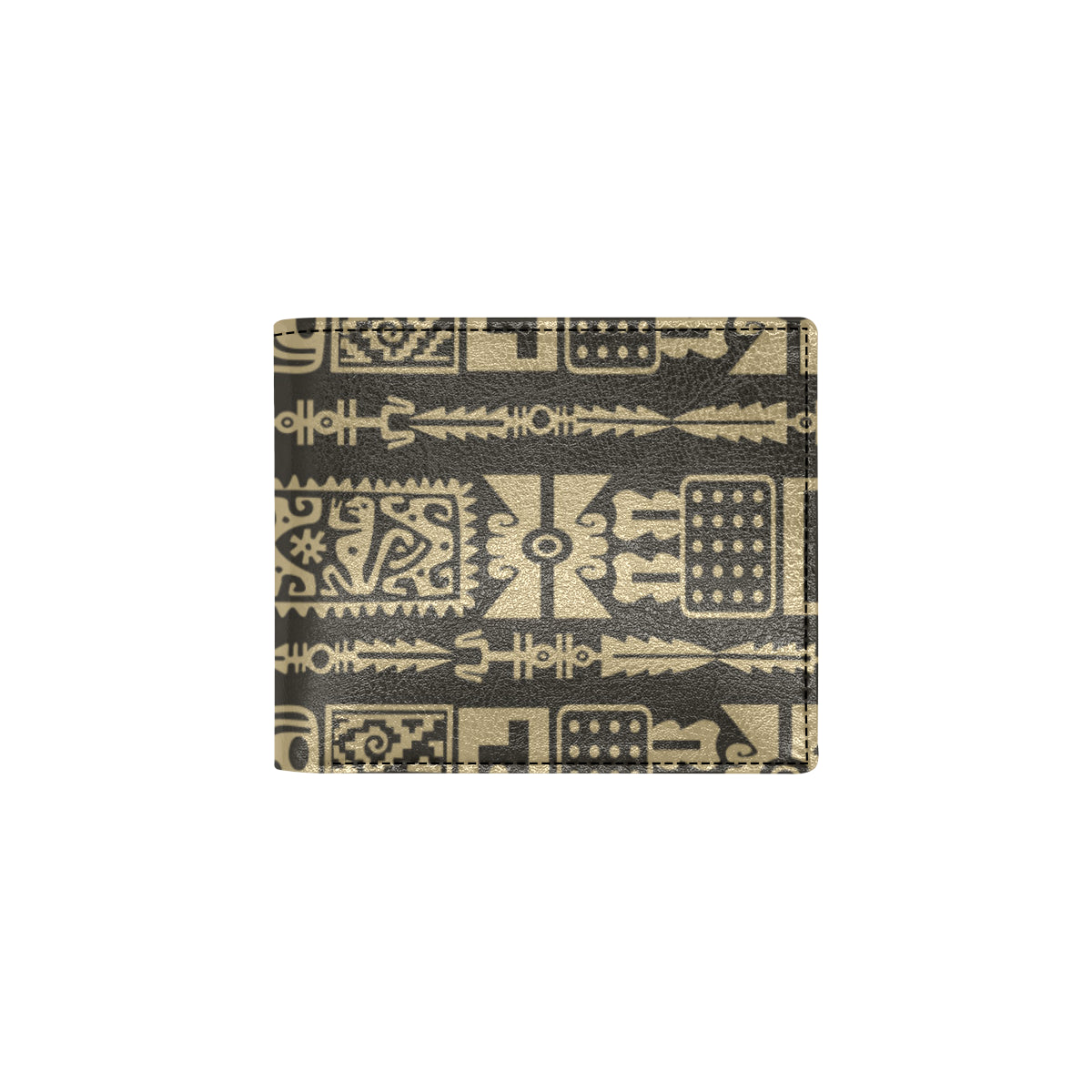 Mayan Pattern Print Design 03 Men's ID Card Wallet
