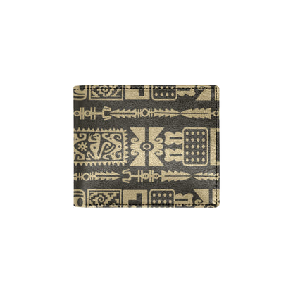 Mayan Pattern Print Design 03 Men's ID Card Wallet