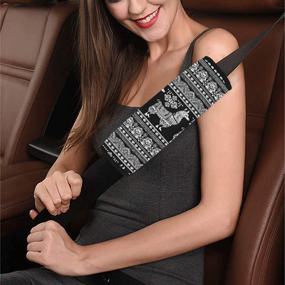 Llama Aztec Style Pattern Print Design 01 Car Seat Belt Cover