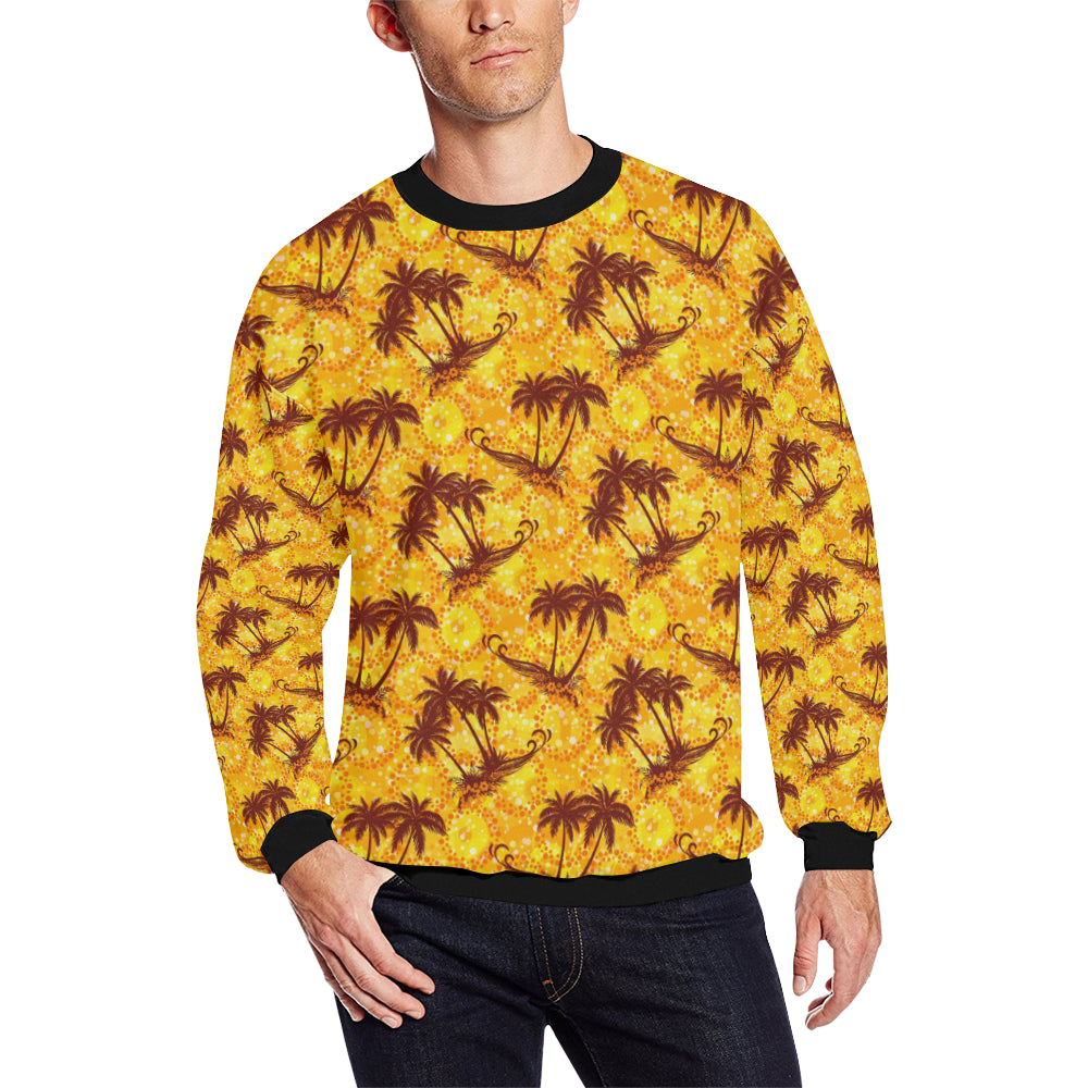 Palm Tree Pattern Print Design PT012 Men Long Sleeve Sweatshirt