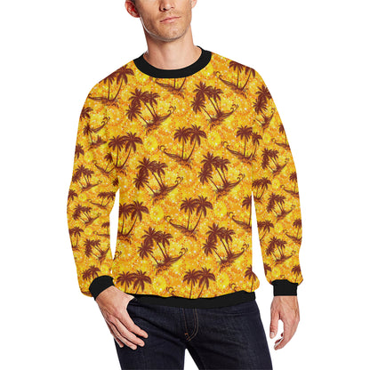 Palm Tree Pattern Print Design PT012 Men Long Sleeve Sweatshirt