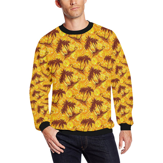 Palm Tree Pattern Print Design PT012 Men Long Sleeve Sweatshirt