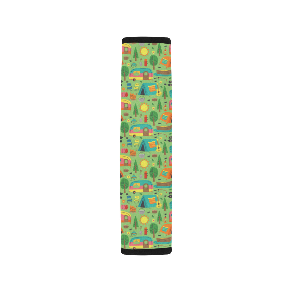 Camping Camper Pattern Print Design 04 Car Seat Belt Cover