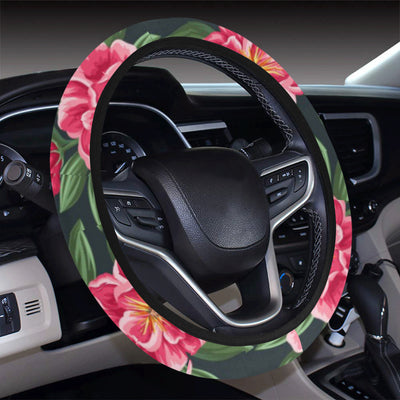 Summer Floral Pattern Print Design SF06 Steering Wheel Cover with Elastic Edge