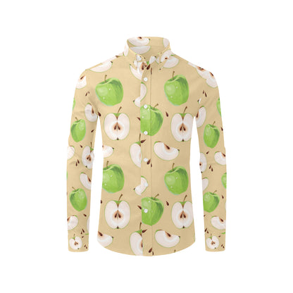 Apple Pattern Print Design AP07 Men's Long Sleeve Shirt