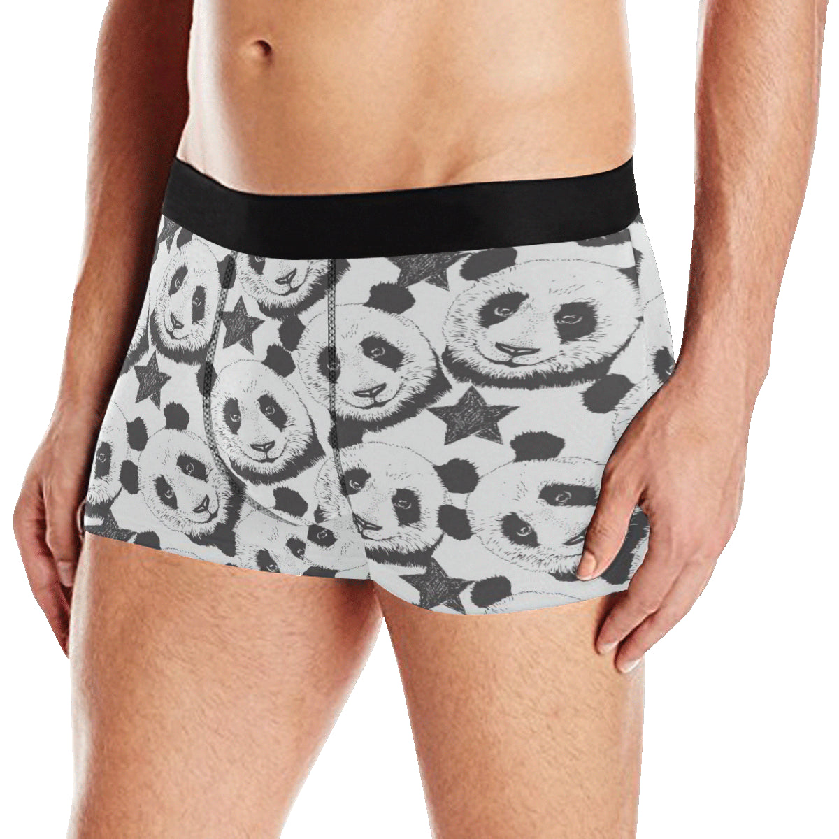 Panda Pattern Print Design A02 Men's Boxer Briefs