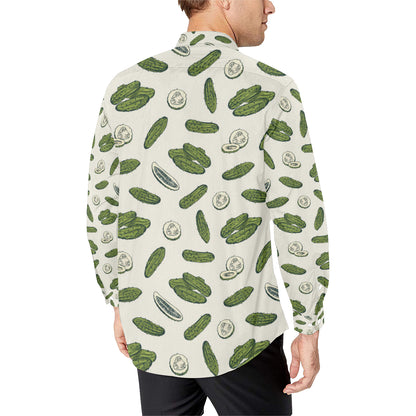 Cucumber Pattern Print Design CC05 Men's Long Sleeve Shirt