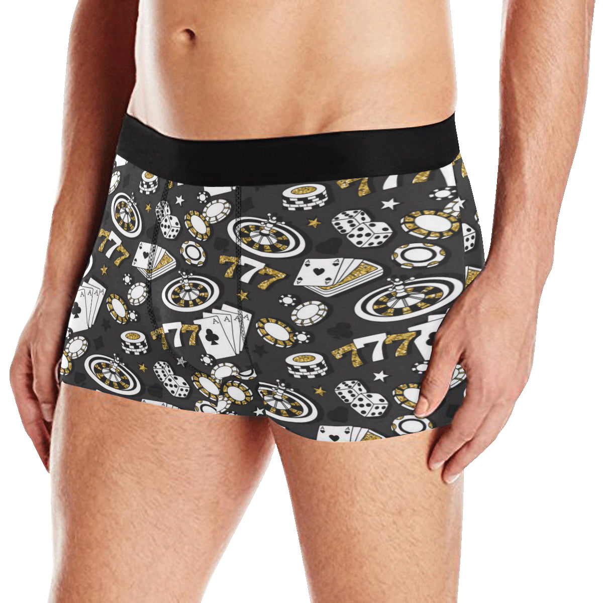 Casino Pattern Print Design 05 Men's Boxer Briefs