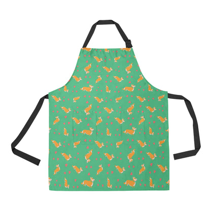 Cardigan Welsh Corgis Pattern Print Design 03 Apron with Pocket