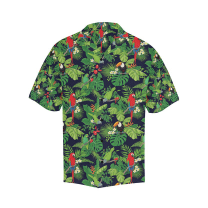 Rainforest Parrot Pattern Print Design A03 Men's Hawaiian Shirt