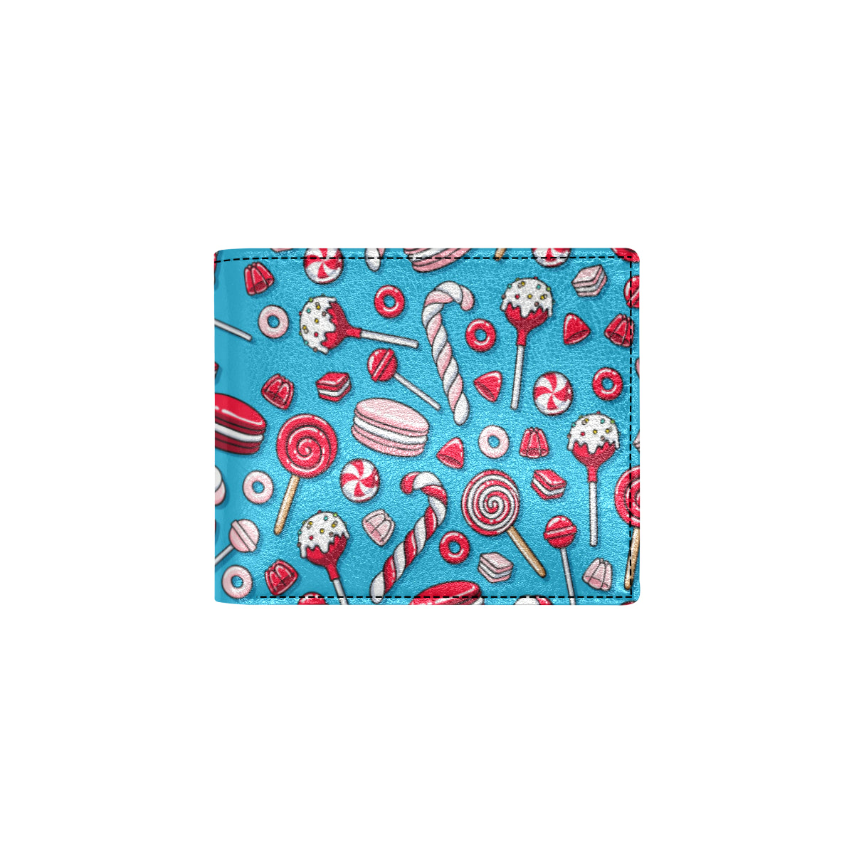 Candy Pattern Print Design 05 Men's ID Card Wallet