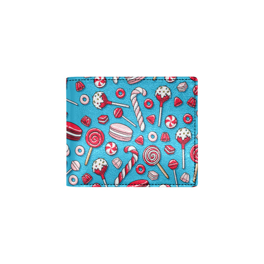 Candy Pattern Print Design 05 Men's ID Card Wallet