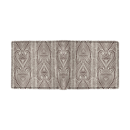 Maori Pattern Print Design 04 Men's ID Card Wallet