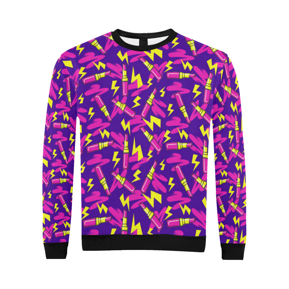 Lipstick Pattern Print Design LT04 Men Long Sleeve Sweatshirt