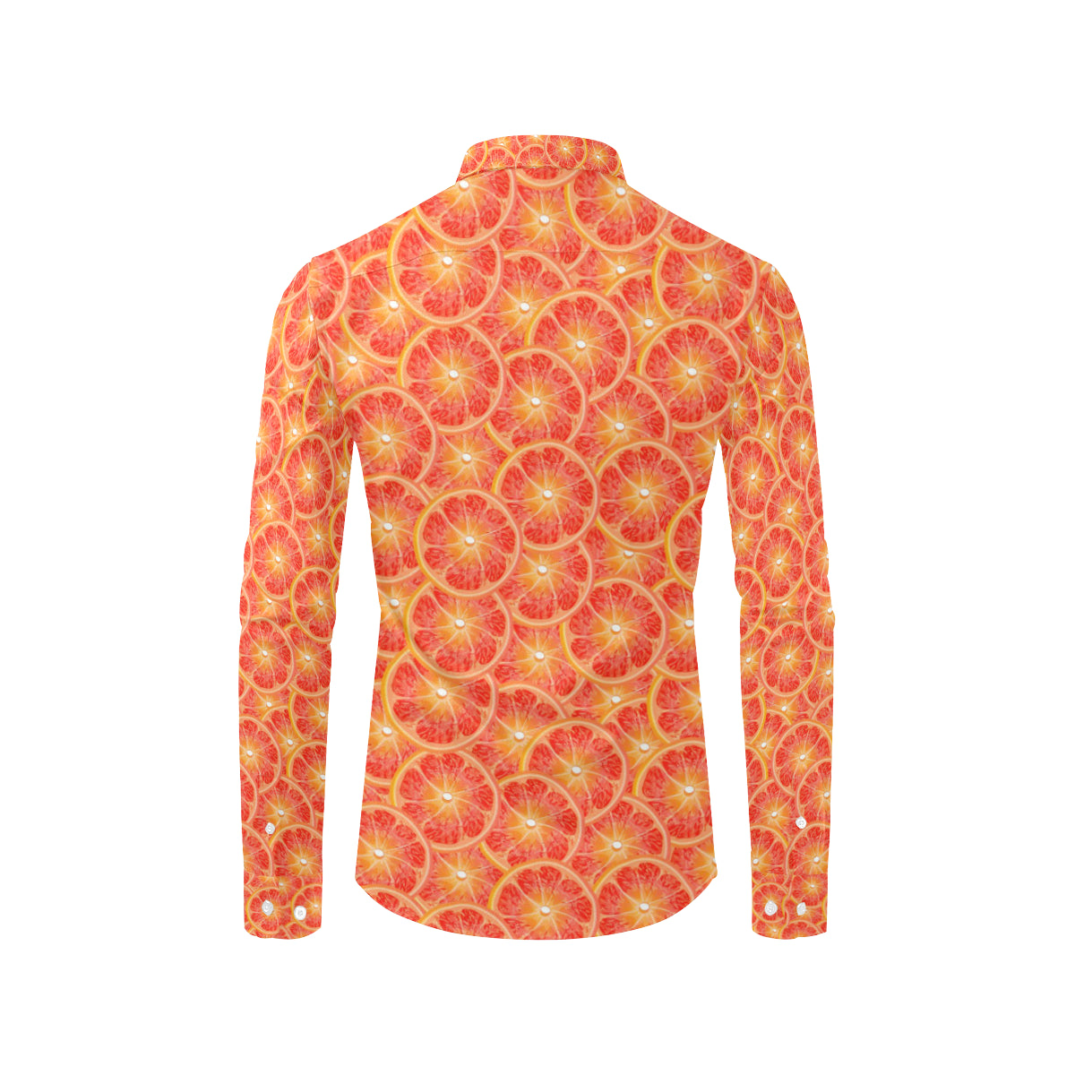 Grapefruit Pattern Print Design GF06 Men's Long Sleeve Shirt
