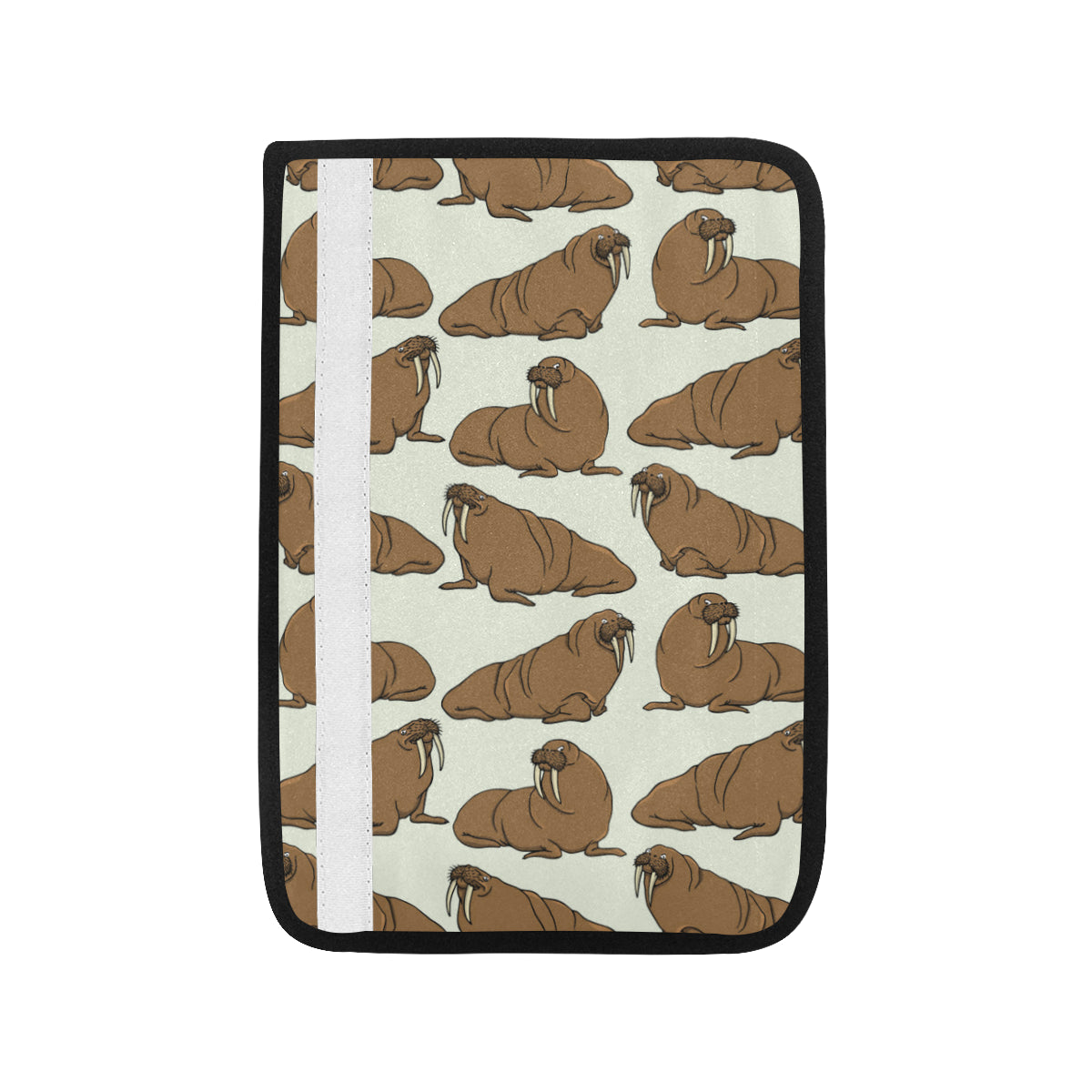Walrus Pattern Print Design 03 Car Seat Belt Cover