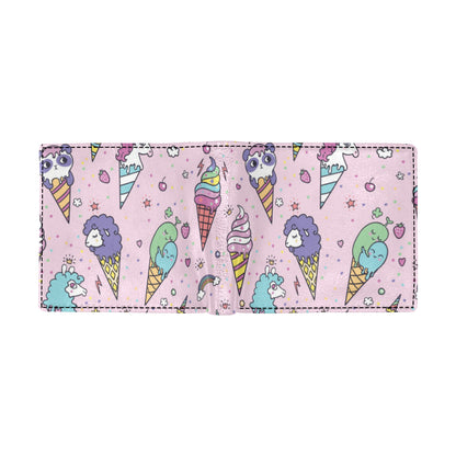 Ice Cream Pattern Print Design IC05 Men's ID Card Wallet