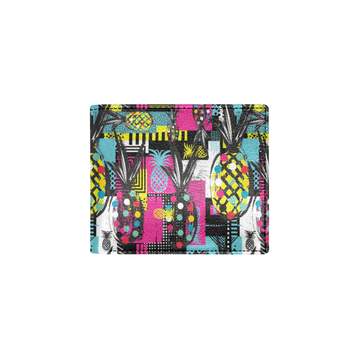 Pop Art Pineapple Pattern Print Design A02 Men's ID Card Wallet