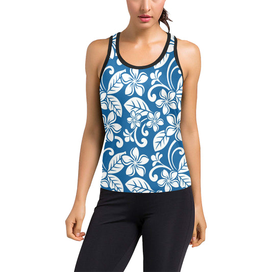 Plumeria Pattern Print Design PM013 Women's Racerback Tank Top