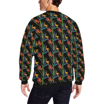 Heliconia Pattern Print Design HL04 Men Long Sleeve Sweatshirt