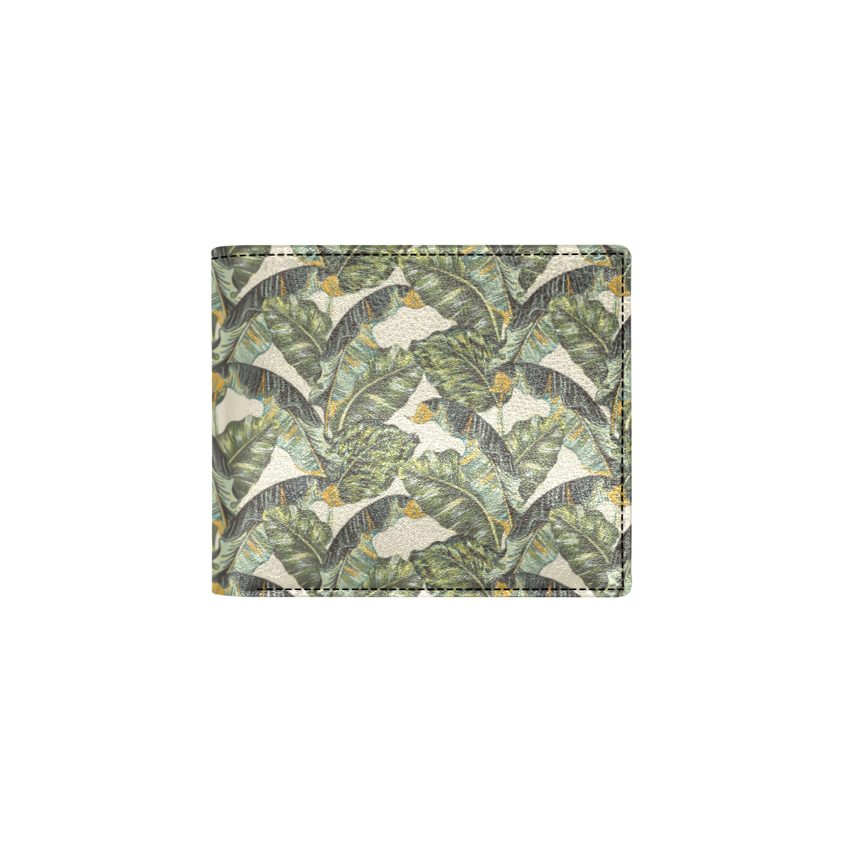 Banana Leaf Pattern Print Design 04 Men's ID Card Wallet