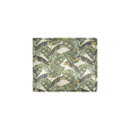 Banana Leaf Pattern Print Design 04 Men's ID Card Wallet