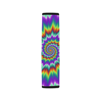 Optical illusion Pulsing fiery spirals Car Seat Belt Cover