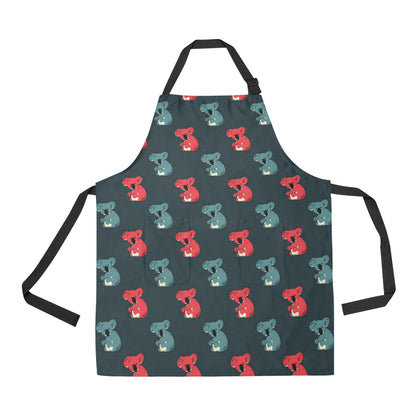 Koala Pattern Print Design 02 Apron with Pocket