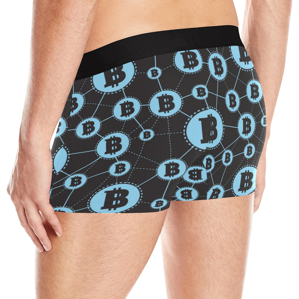 Cryptocurrency Pattern Print Design 02 Men's Boxer Briefs