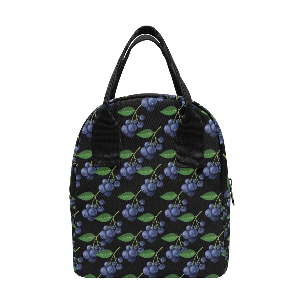 Blueberry Pattern Print Design BB01 Insulated Lunch Bag