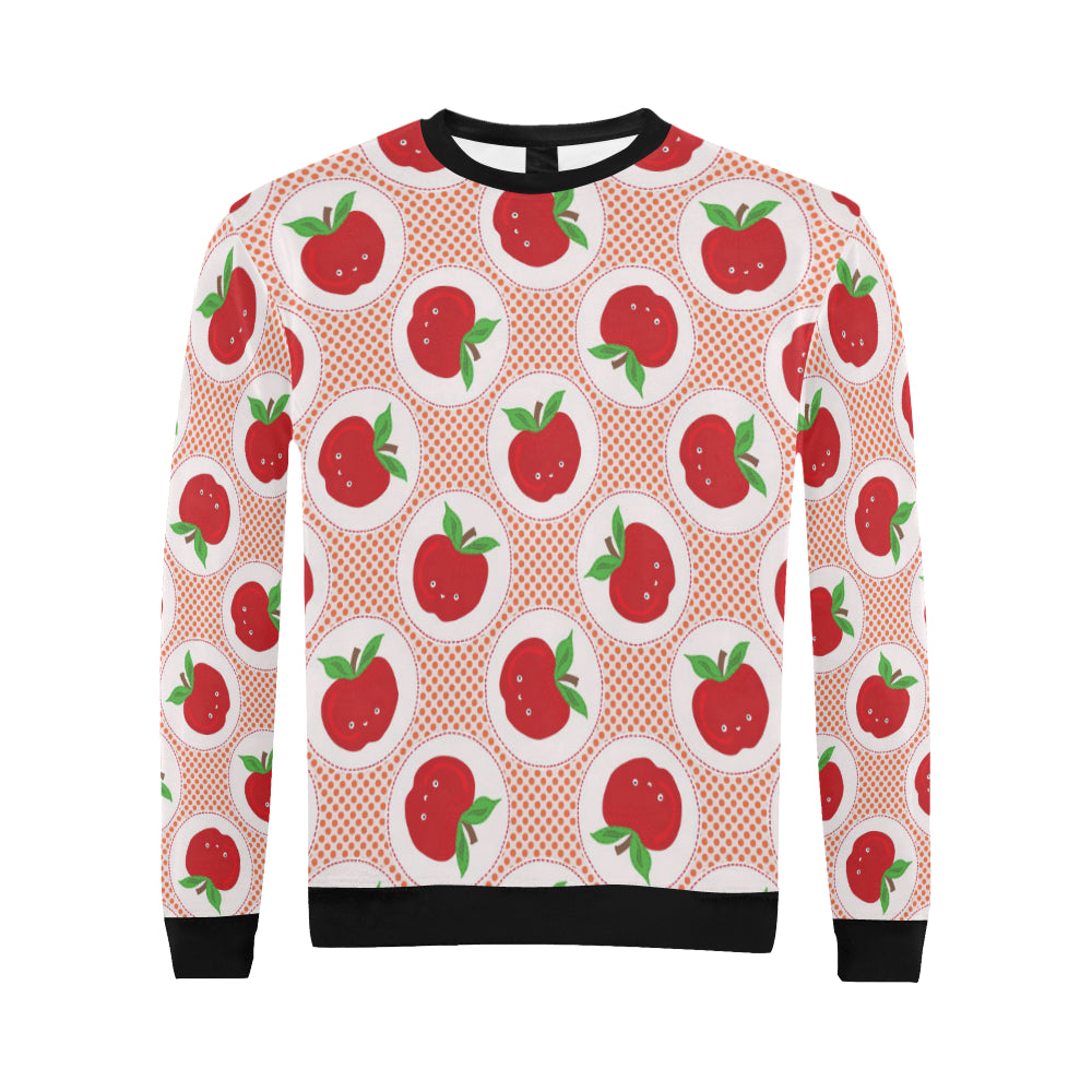 Apple Pattern Print Design AP08 Men Long Sleeve Sweatshirt