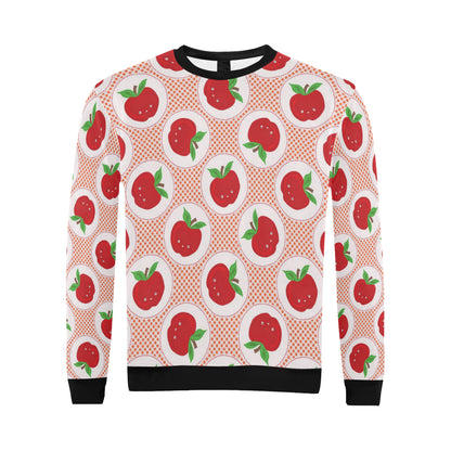Apple Pattern Print Design AP08 Men Long Sleeve Sweatshirt