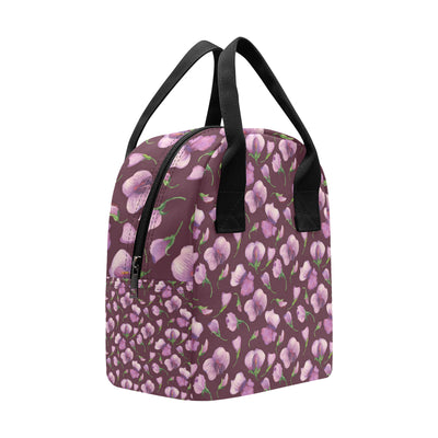 Peony Pattern Print Design PE010 Insulated Lunch Bag