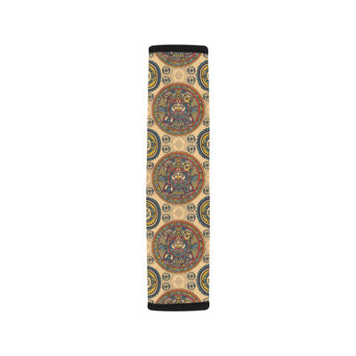 Calendar Aztec Pattern Print Design 02 Car Seat Belt Cover