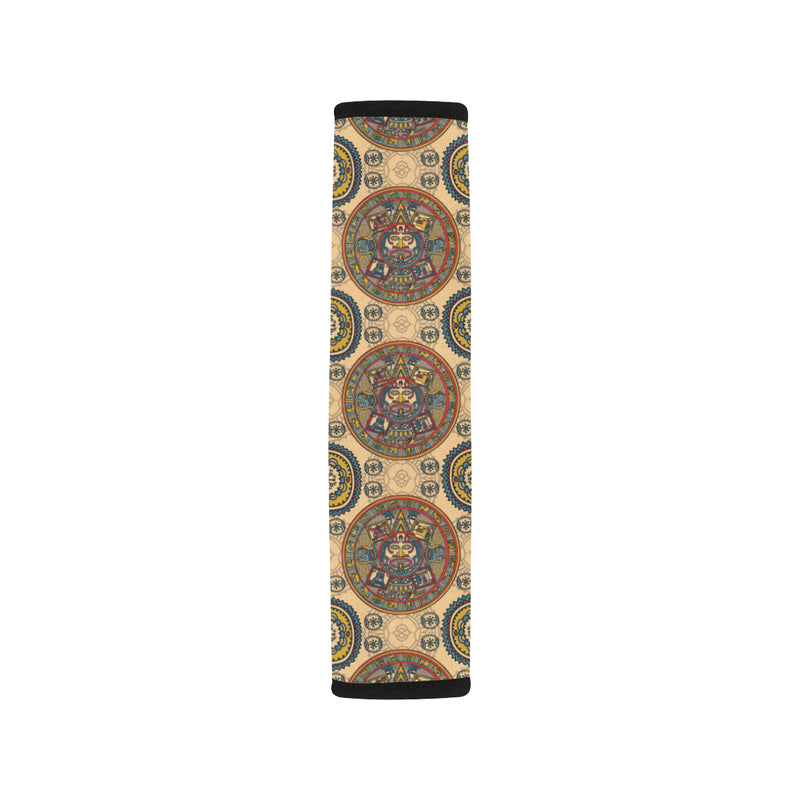 Calendar Aztec Pattern Print Design 02 Car Seat Belt Cover