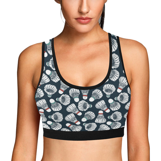 Badminton Ball Pattern Print Design 01 Sports Bra