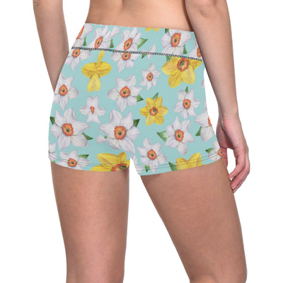 Daffodils Pattern Print Design DF07 Yoga Shorts