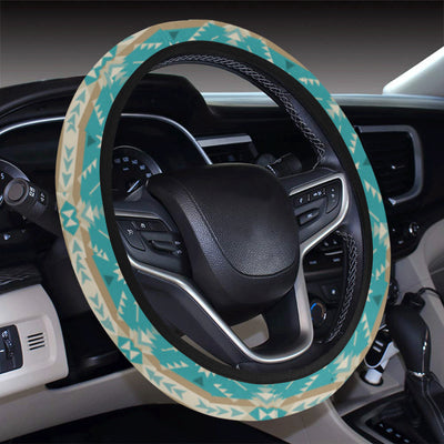 Southwest Native Design Themed Print Steering Wheel Cover with Elastic Edge