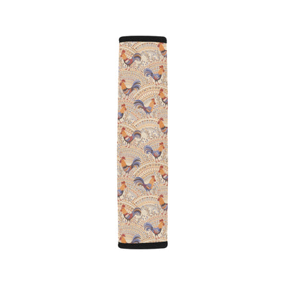 Chicken Boho Style Pattern Car Seat Belt Cover