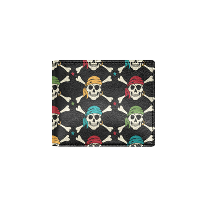 Pirate Pattern Print Design A01 Men's ID Card Wallet