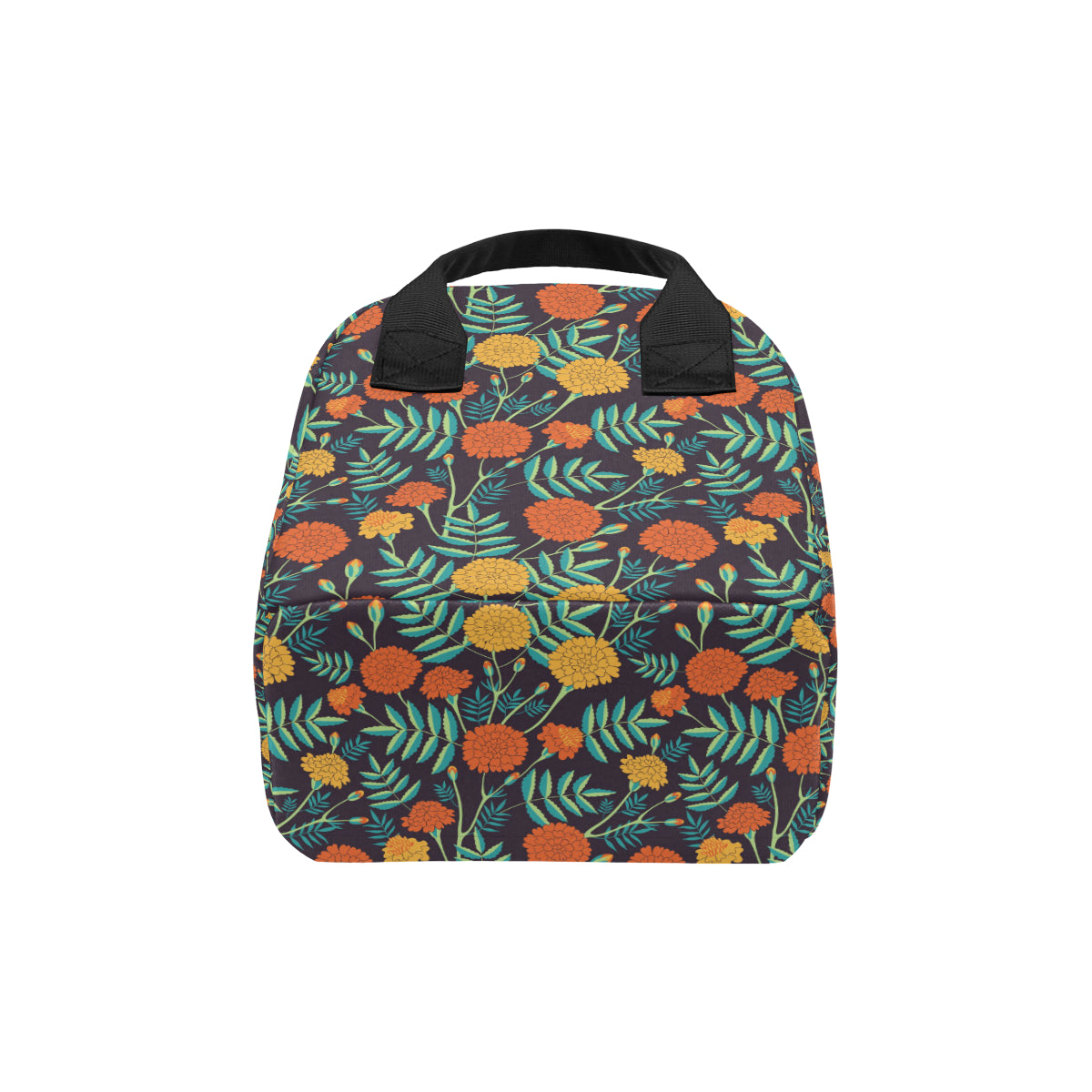 Marigold Pattern Print Design MR01 Insulated Lunch Bag