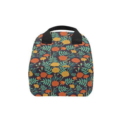 Marigold Pattern Print Design MR01 Insulated Lunch Bag