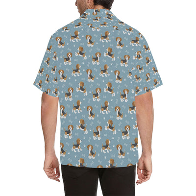 Beagle Pattern Print Design 02 Men's Hawaiian Shirt