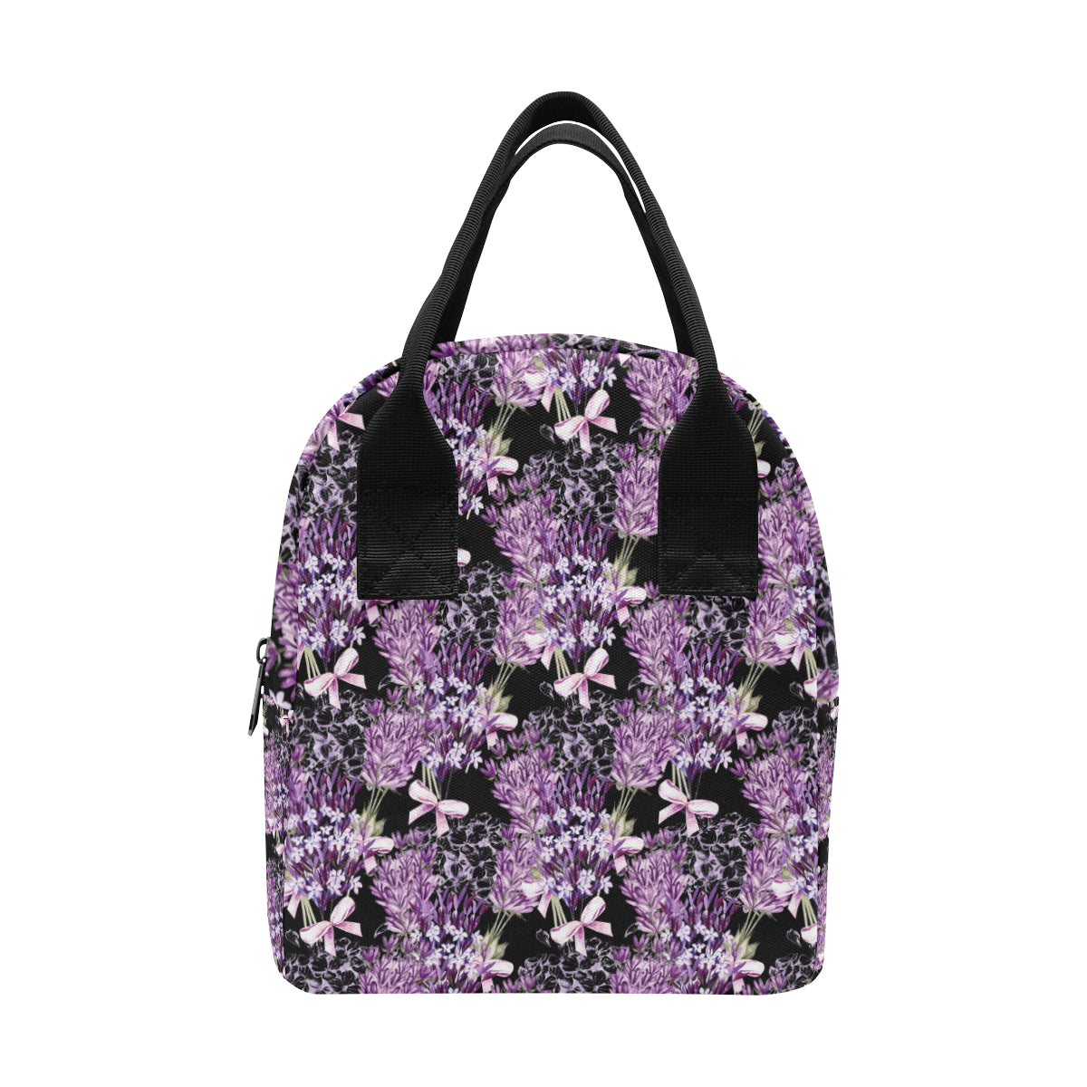 Lavender Pattern Print Design LV06 Insulated Lunch Bag