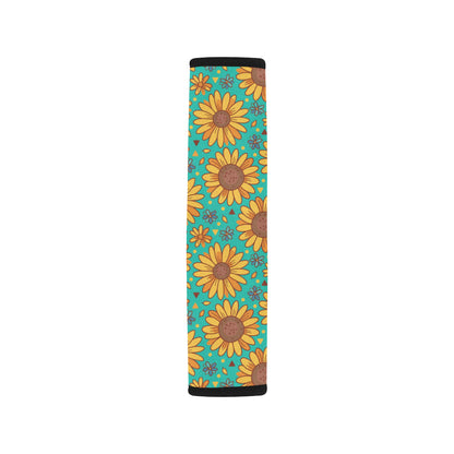 Sunflower Pattern Print Design SF013 Car Seat Belt Cover