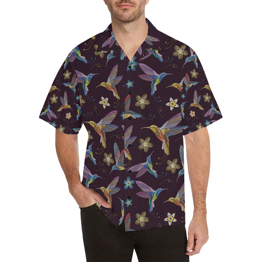 Hummingbird Pattern Print Design 04 Men's Hawaiian Shirt