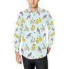 Bird Sweet Themed Print Pattern Men's Long Sleeve Shirt