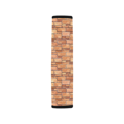 Brick Pattern Print Design 01 Car Seat Belt Cover