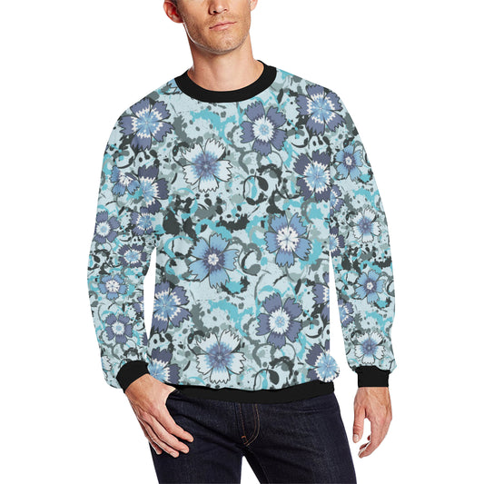 Carnations Pattern Print Design CN04 Men Long Sleeve Sweatshirt