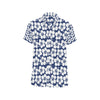 Hibiscus Pattern Print Design HB013 Men's Short Sleeve Button Up Shirt